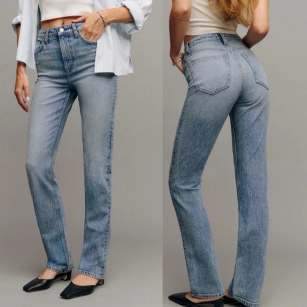 Reformation Light Blue Straight Leg Jeans